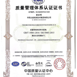 质量管理体系认证证书